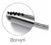 Лезо шейверне, вогнуте, 15град., стерильне, подвійне зазубрення, діам. 4мм